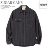 【極美品】SUGAR CANE 長袖シャツ 赤 ストライプ Lサイズ Lot No. SC28340 / FICTION ROMANCE “RED WABASH WORK SHIRT” - SUGAR
