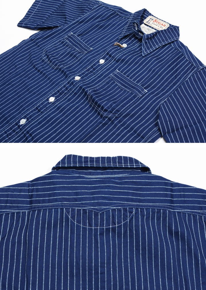 SUGAR CANE 【再入荷】シュガーケーン 半袖シャツ FICTION