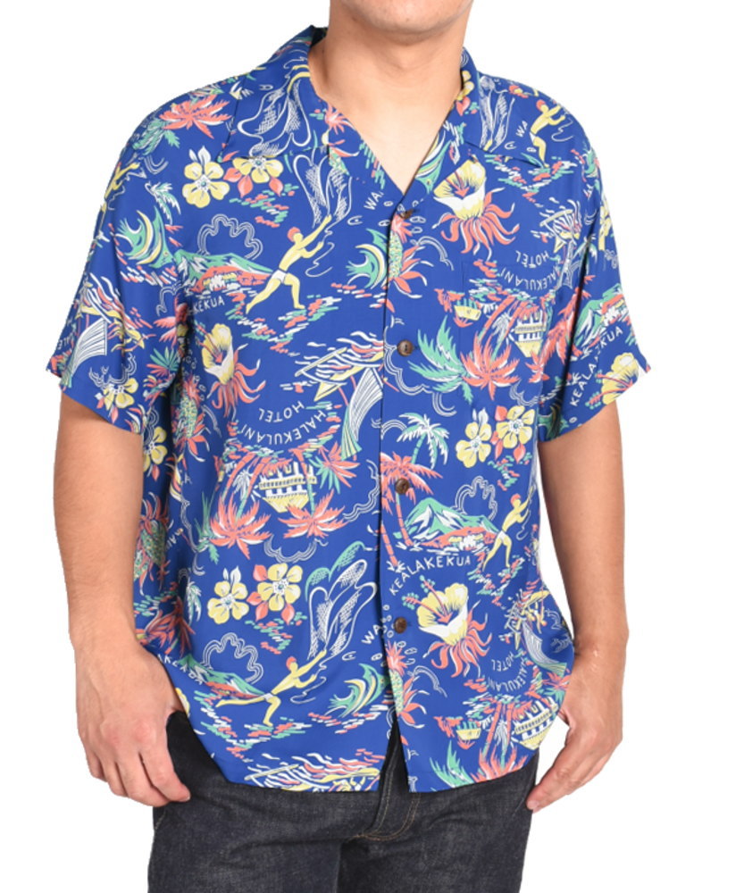 サンサーフ SUN SURF アロハシャツ “HALEKULANI” ハレクラニ S/S RAYON