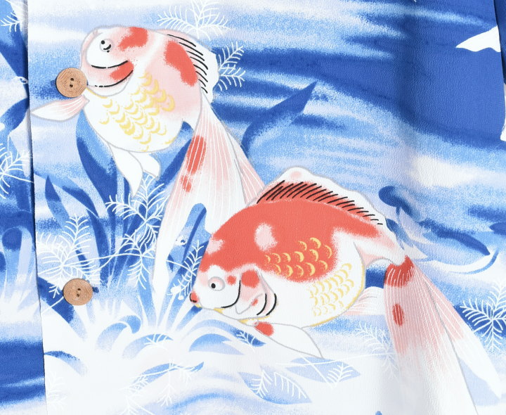 SUN SURF サンサーフ アロハシャツ “GOLDFISH” 金魚 S/S RAYON