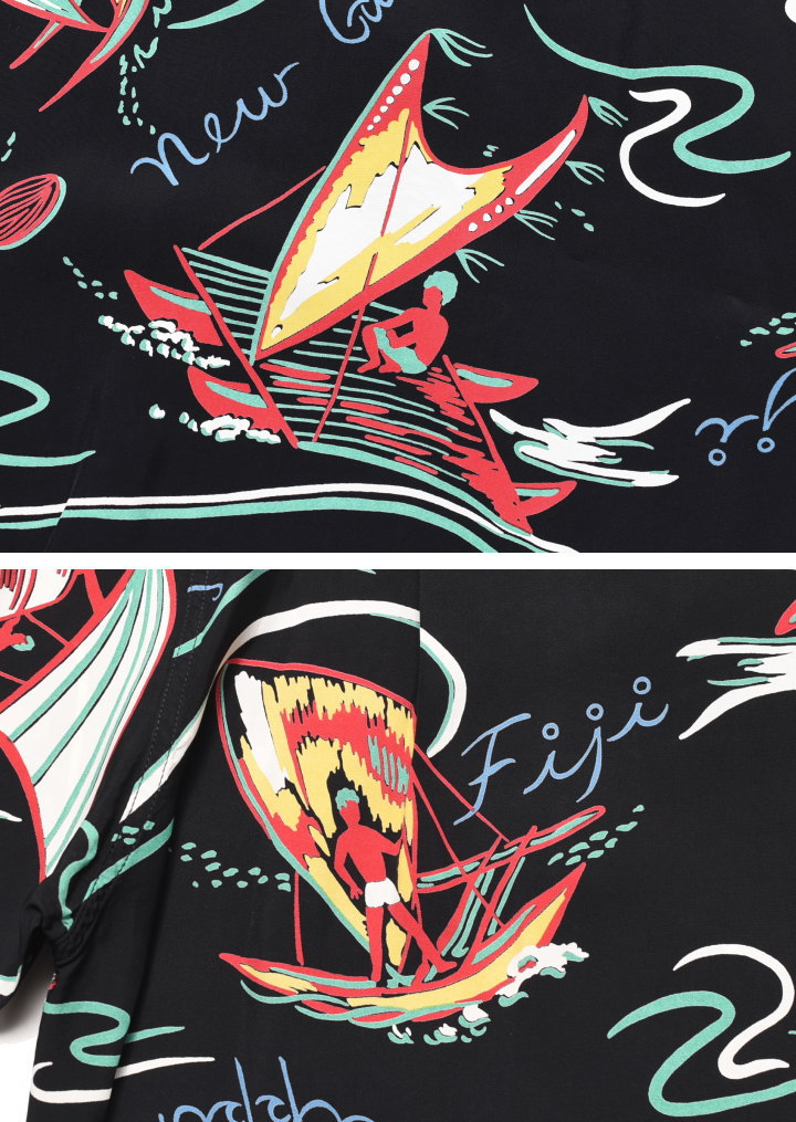 SUN SURF サンサーフ アロハシャツ “SOUTH SEA OUTRIGGER” S/S RAYON