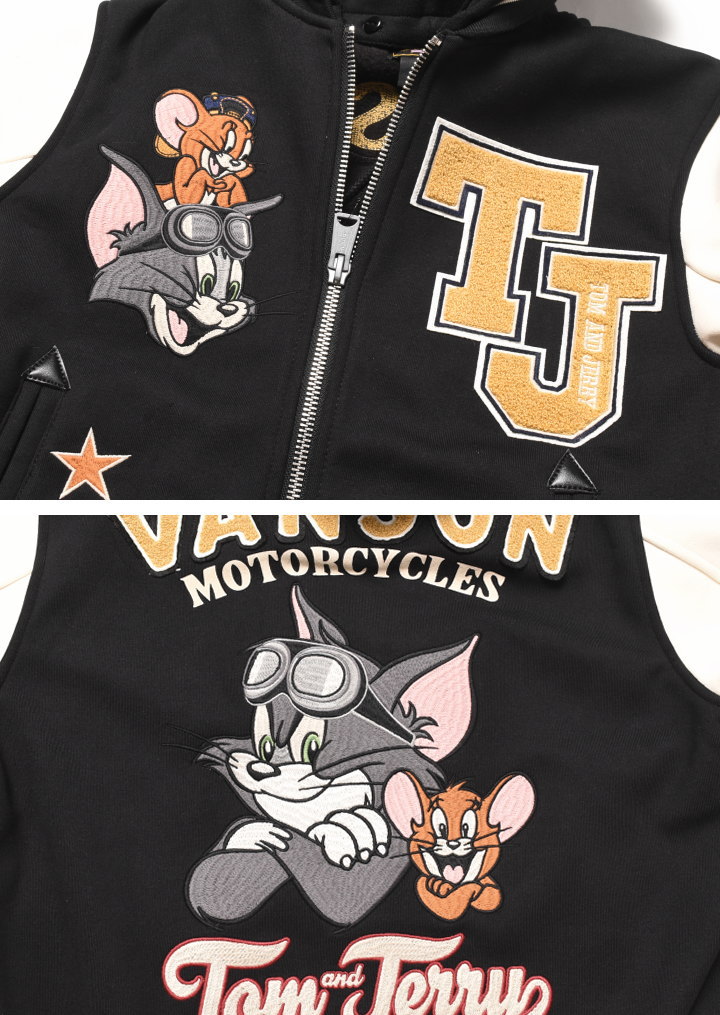 VANSON バンソン × トムとジェリー コラボ スタジャン トム