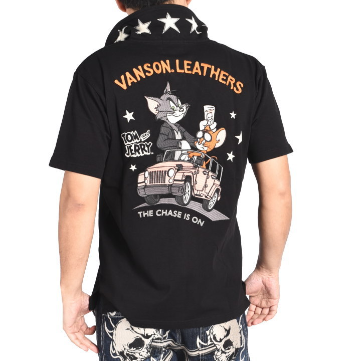 Vanson ポロシャツ　トムとジェリー VANSON 【2025春夏新作】バンソン × TOM AND JERRY トムと