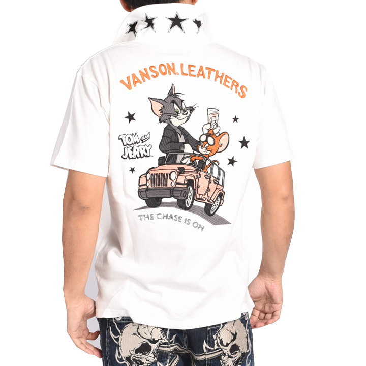 Vanson ポロシャツ　トムとジェリー VANSON 【2025春夏新作】バンソン × TOM AND JERRY トムと