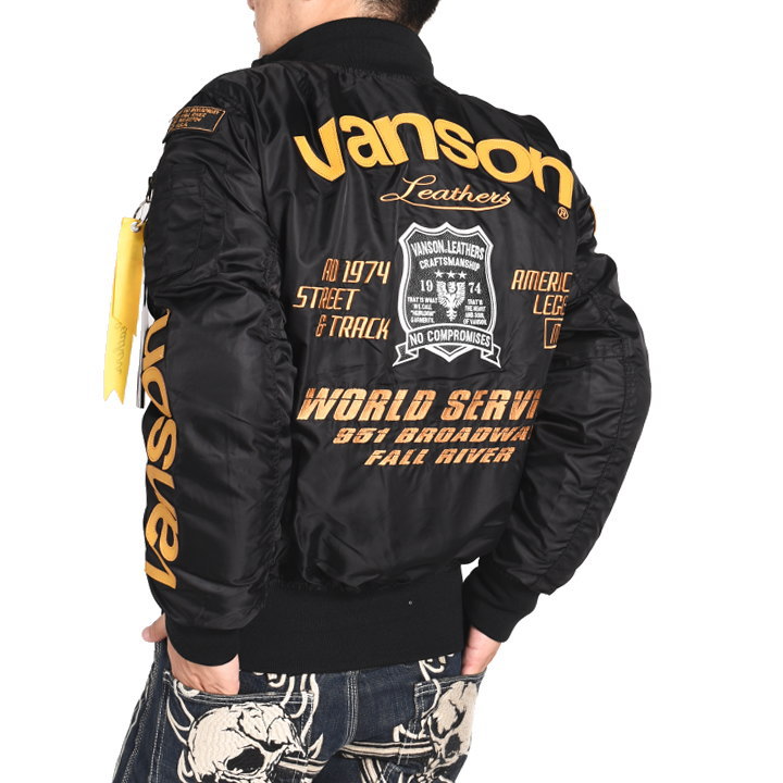 バンソン VANSON MA-1 フライトジャケット エンブレム 刺繍＆パッチ