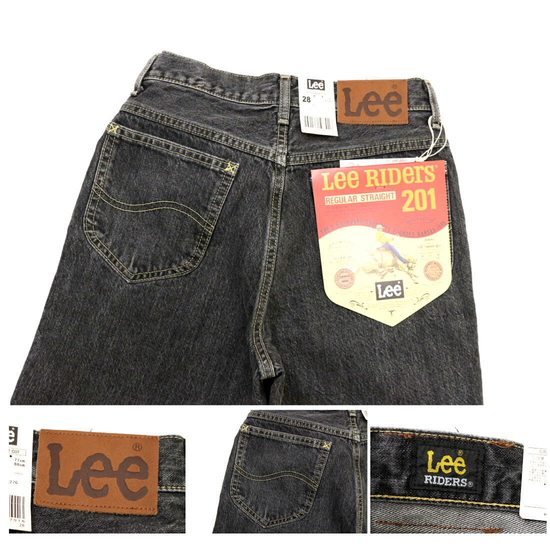 LEE リー 02010 ジーンズ レギュラー ストレート 201 デニム アメリカンスタンダード メンズ 276 ブラックデニム加工 アメカジ Lee（リー） 02010 ジーンズ レギュラー ストレート 201 デニム