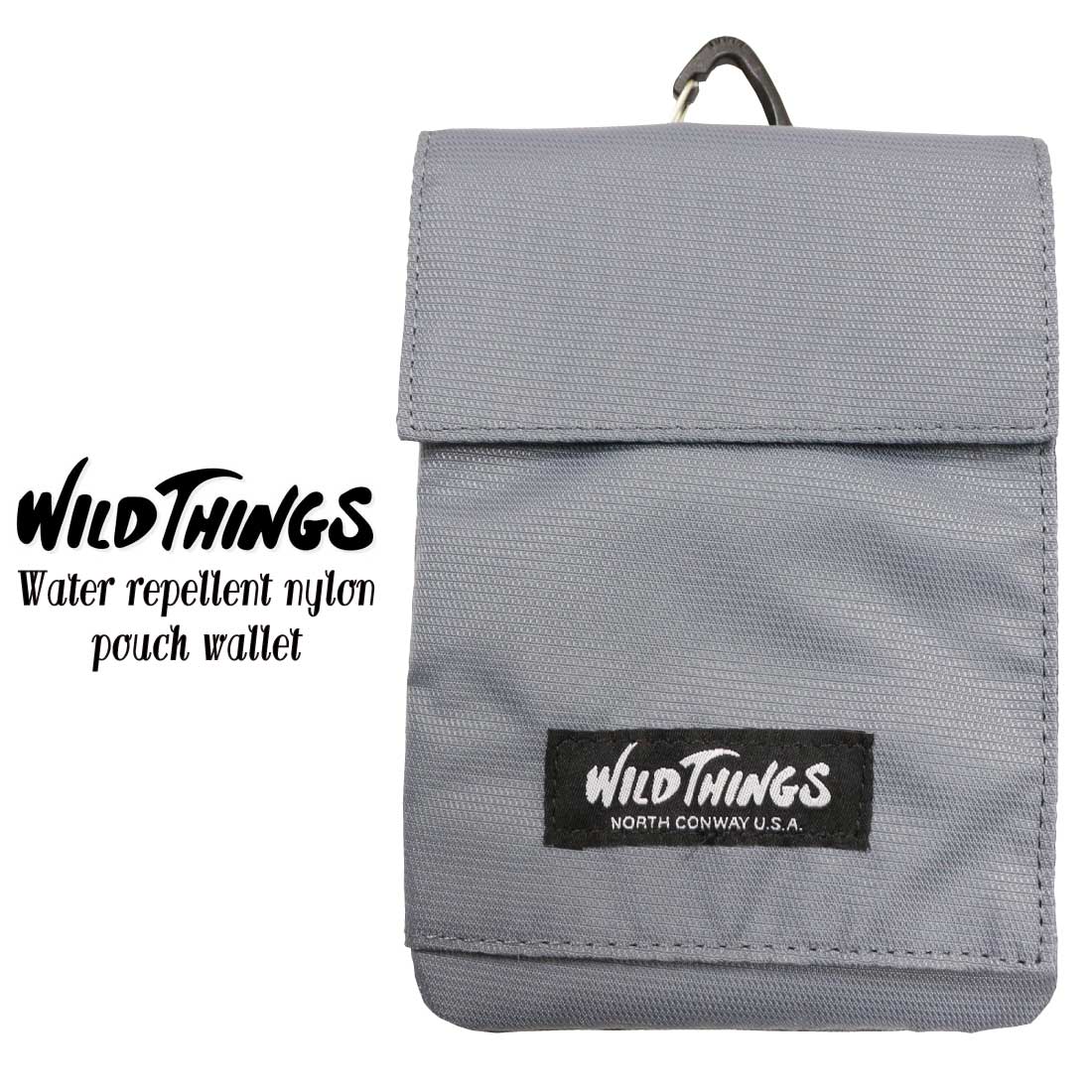 メール便発送 WILD THINGS ワイルドシングス 撥水加工ナイロン ポーチ ウォレット 0571001 防水 軽量 コンパクト アウトドア レジャー 財布｜jeansaiya-a｜03