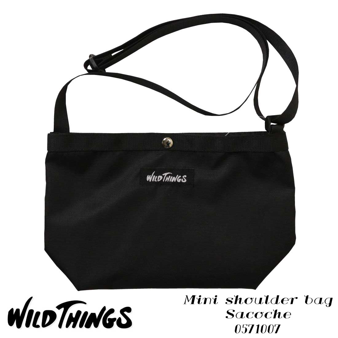 メール便発送 WILD THINGS ワイルドシングス ショルダーポーチ ショルダーバッグ 0571007 横型 防水 軽量 メンズ レディース 斜めがけ 肩掛け｜jeansaiya-a｜02