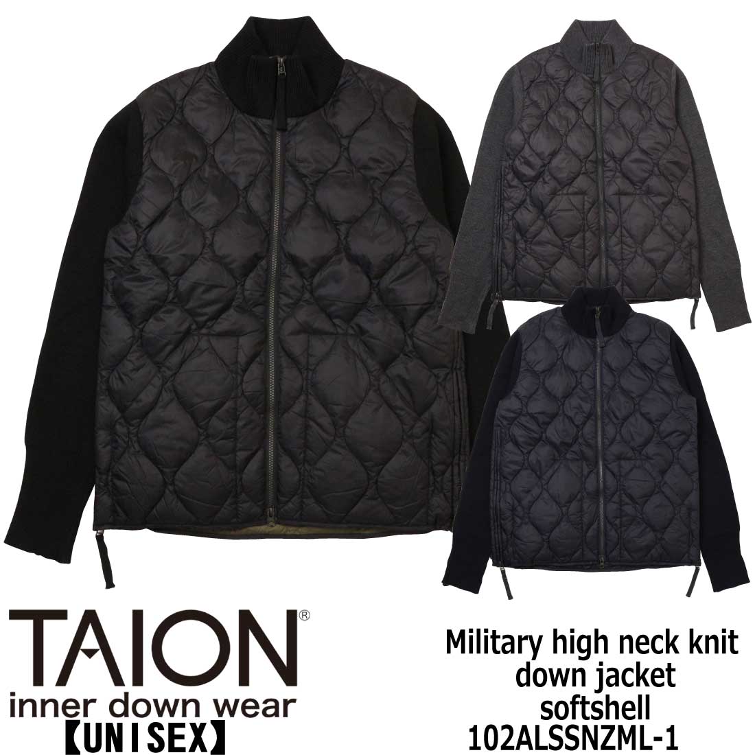 TAION（タイオン） ダウン MILITARY LINE 102ALSSNZML-1 ミリタリー