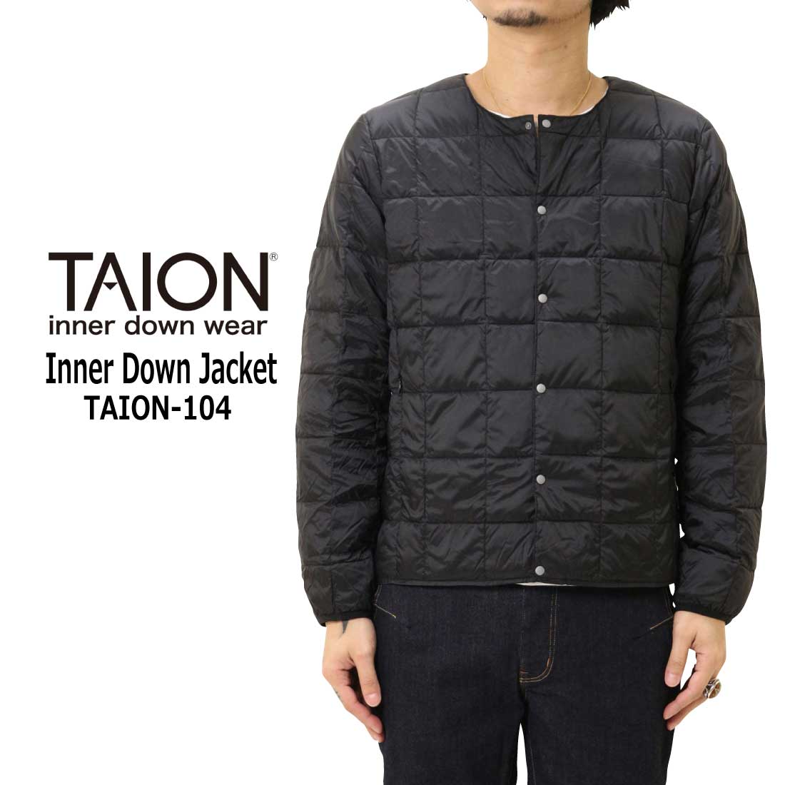 TAION（タイオン） インナー ダウン ジャケット TAION-104 クルー 
