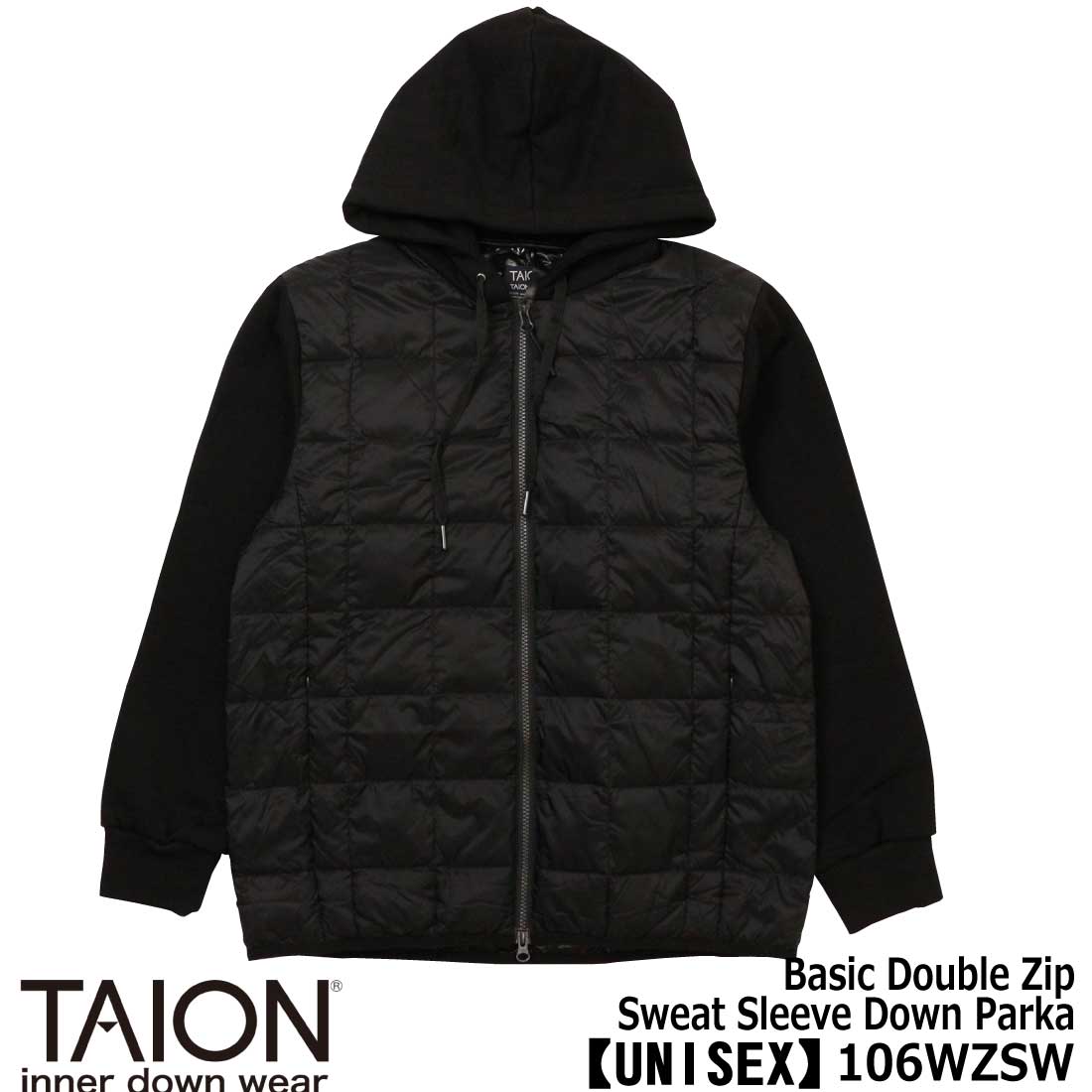 TAION（タイオン） ダウン BASIC LINE 106WZSW ベーシック Wジップ