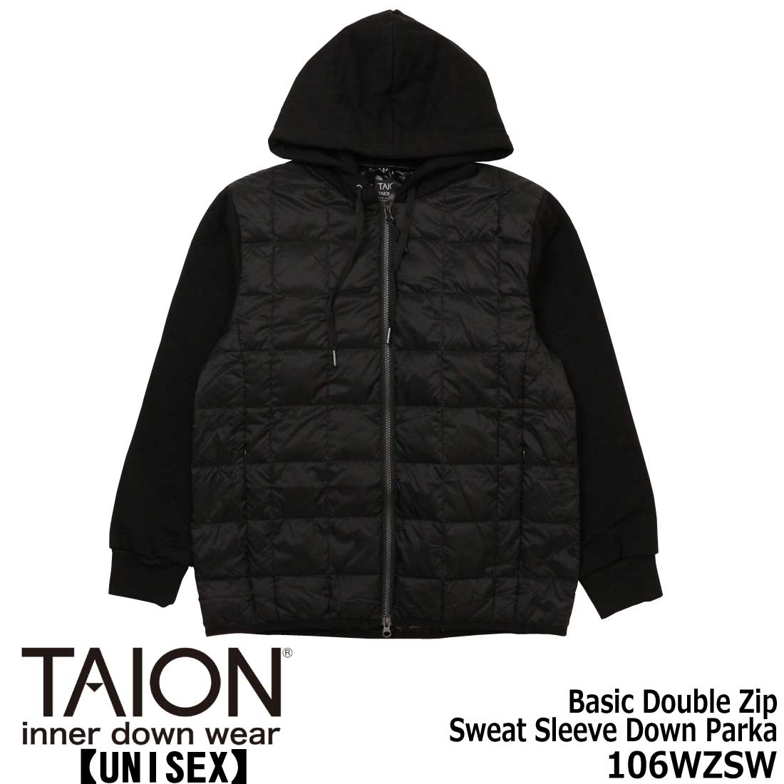TAION（タイオン） ダウン BASIC LINE 106WZSW ベーシック Wジップ 