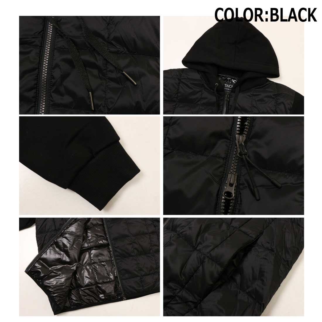 TAION（タイオン） ダウン BASIC LINE 106WZSW ベーシック Wジップ