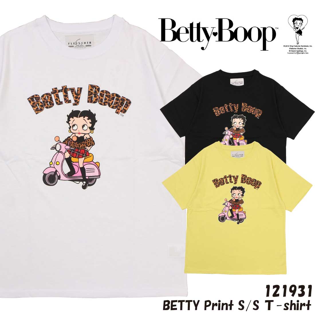 メール便発送 Betty Boop ベティブープ 半袖 Tシャツ 121931