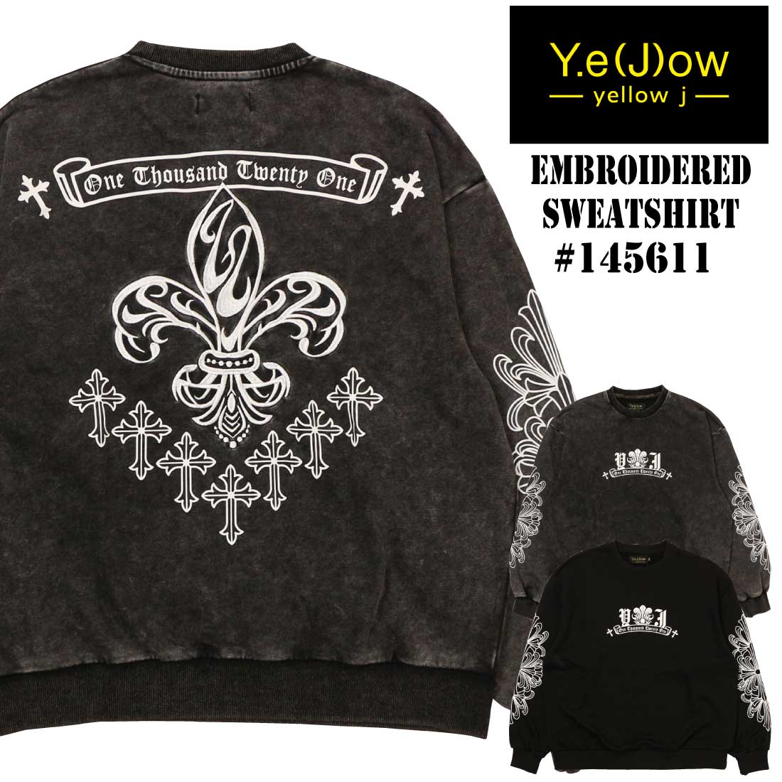 Yellow.J イエロージェイ 長袖 トレーナー 145611 リリー 刺繍