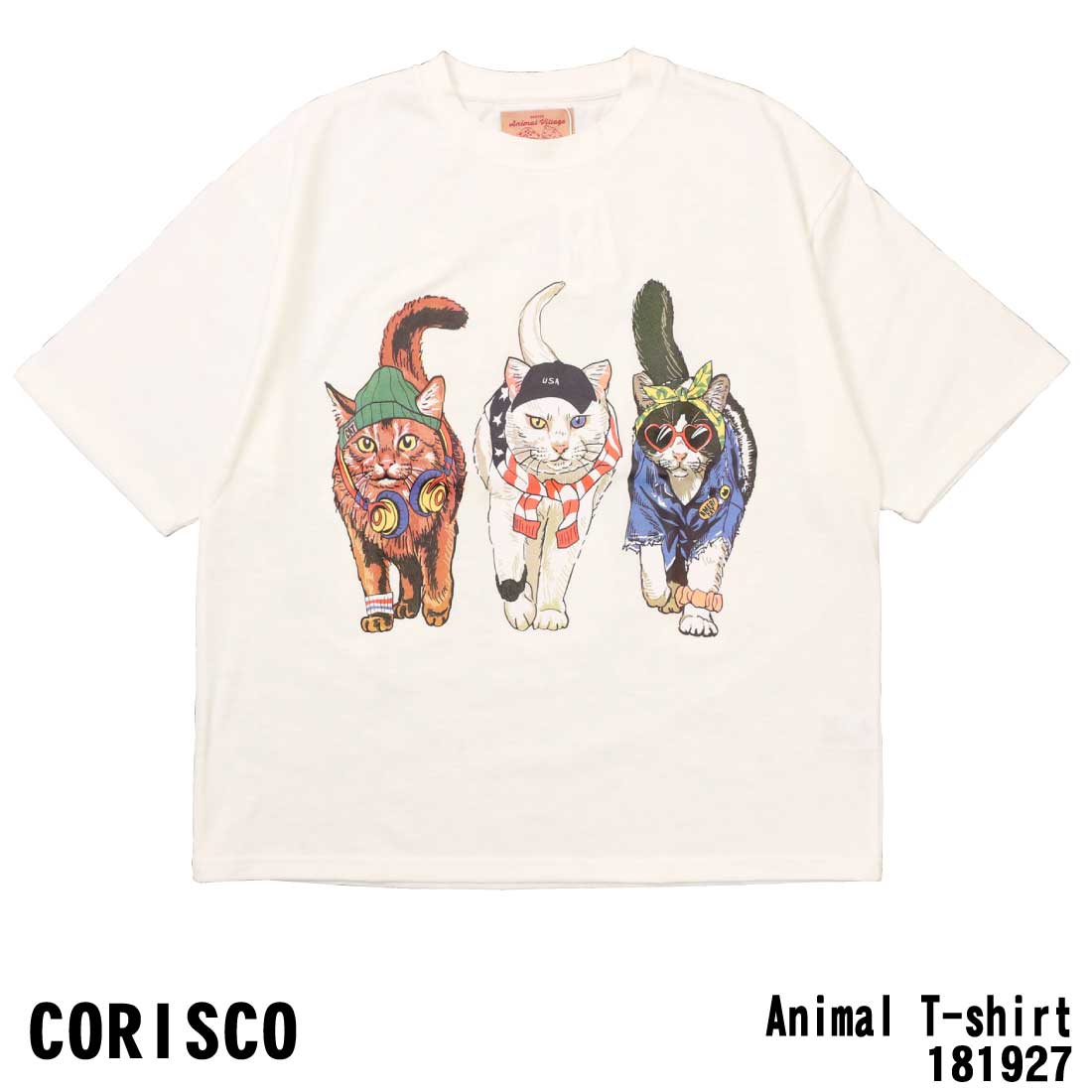 にこ メール便 発送 CORISCO コリスコ 半袖 Tシャツ トップス クルーネック