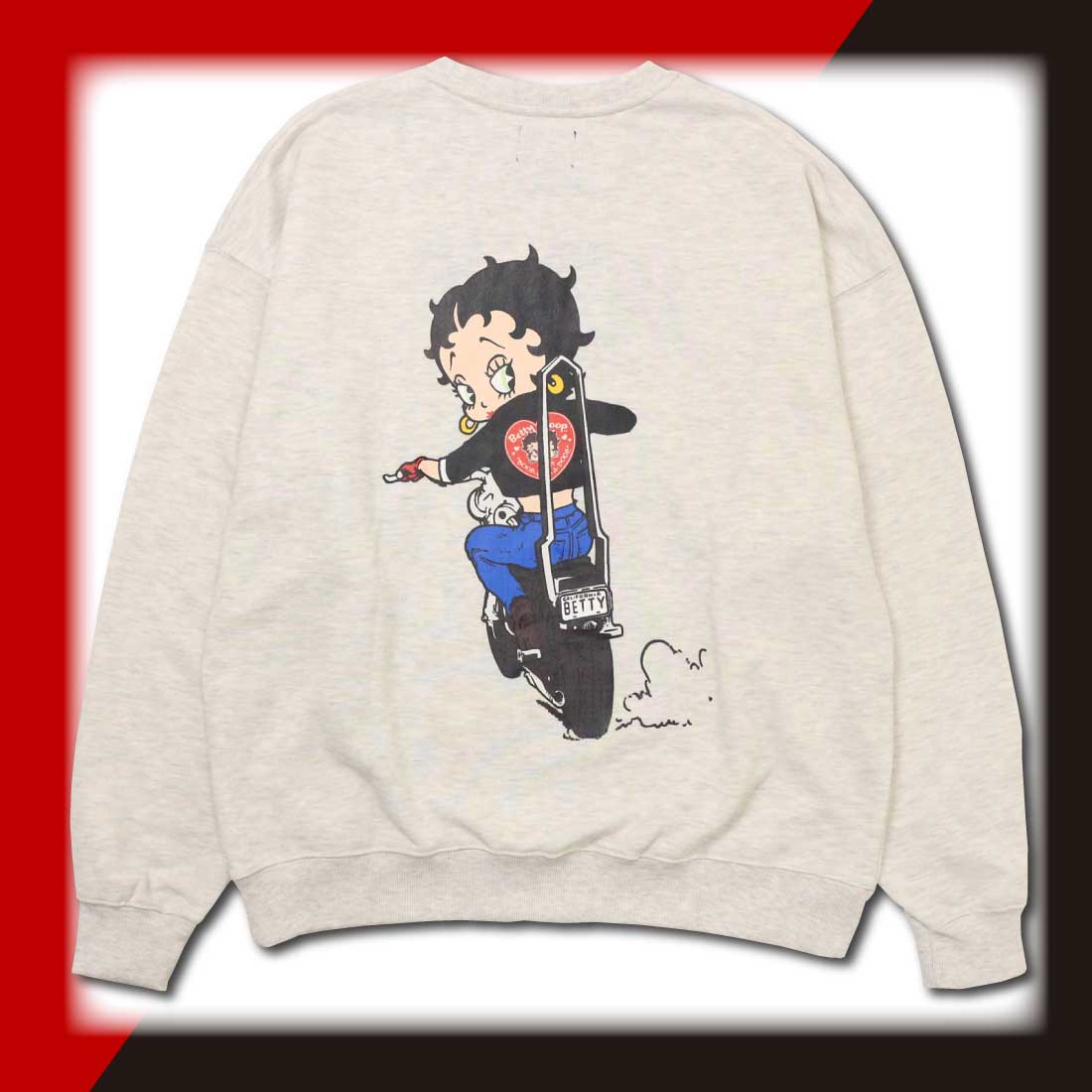 BETTY BOOP ベティ・ブープ 長袖 トレーナー ビッグシルエット