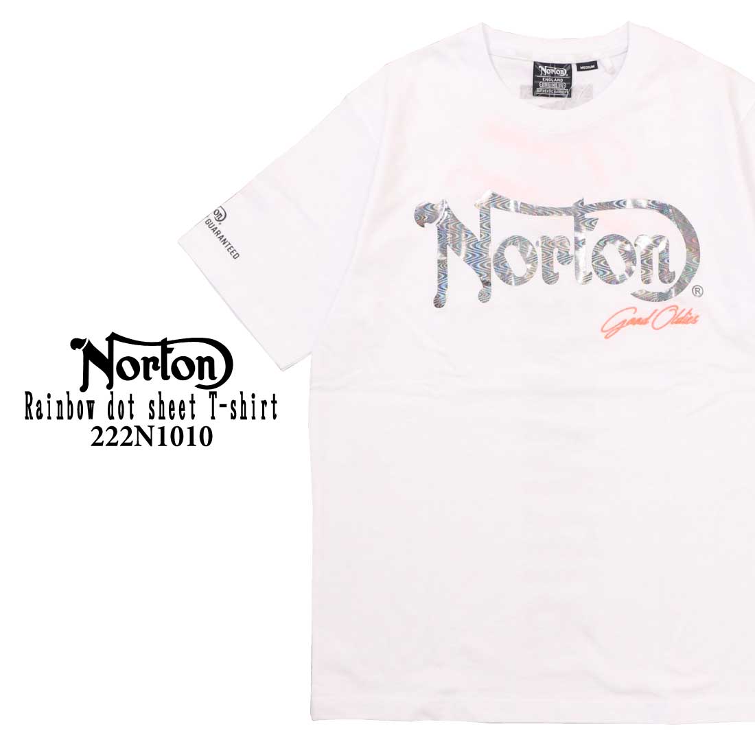 Norton ノートン 服  半袖 Tシャツ 222N1010 レインボードットシート Tシャツ メ...