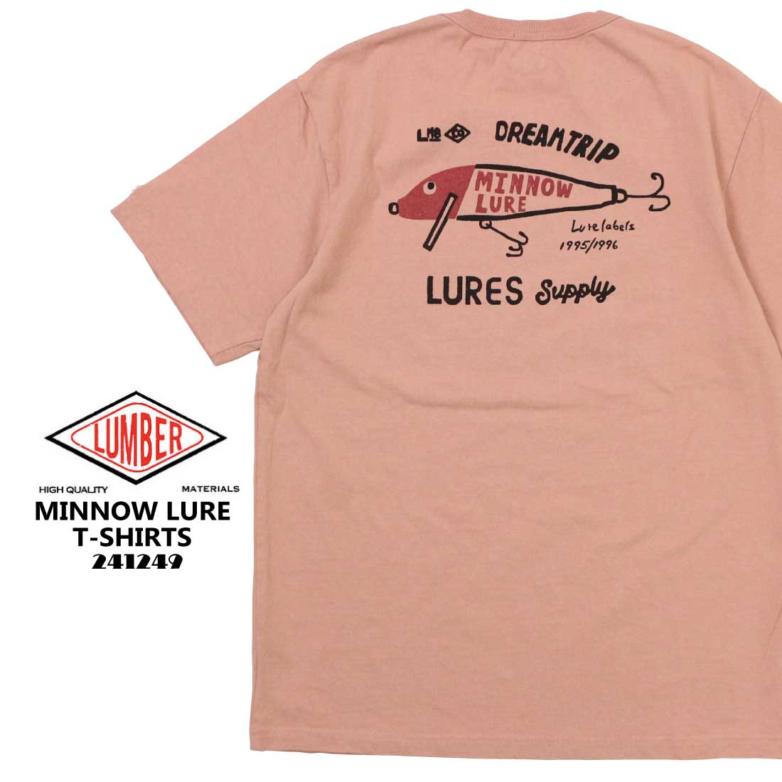 メール便 発送 LUMBER ランバー 半袖 Tシャツ 釣りシリーズ ミノー