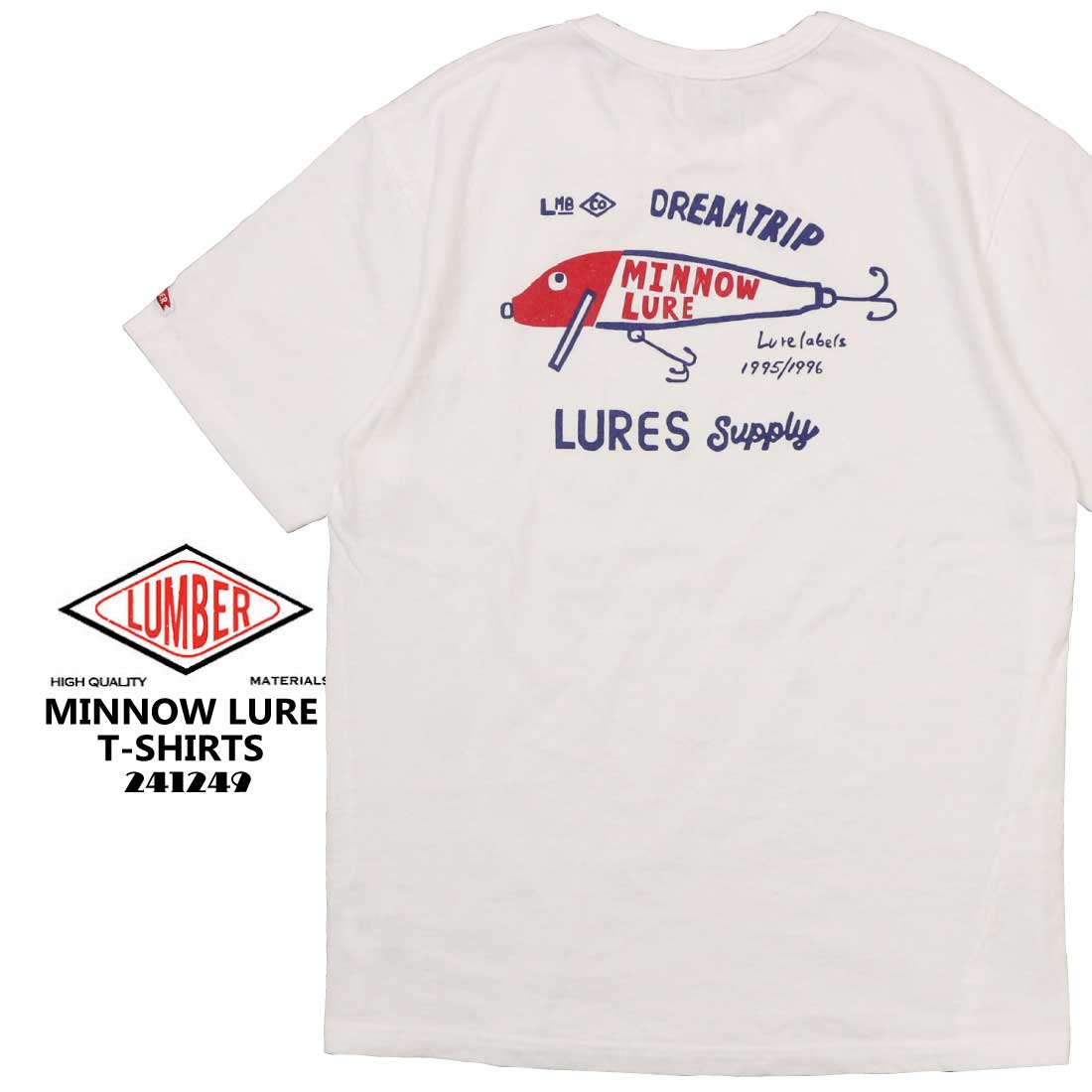 メール便 発送 LUMBER ランバー 半袖 Tシャツ 釣りシリーズ ミノー