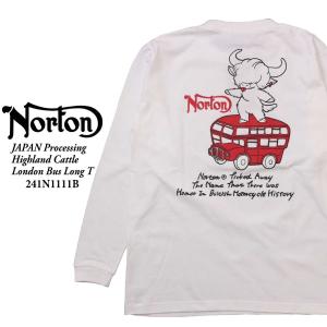 Norton ノートン 服  長袖 Tシャツ 241N1111B JAPAN加工 ハイランドキャトル...
