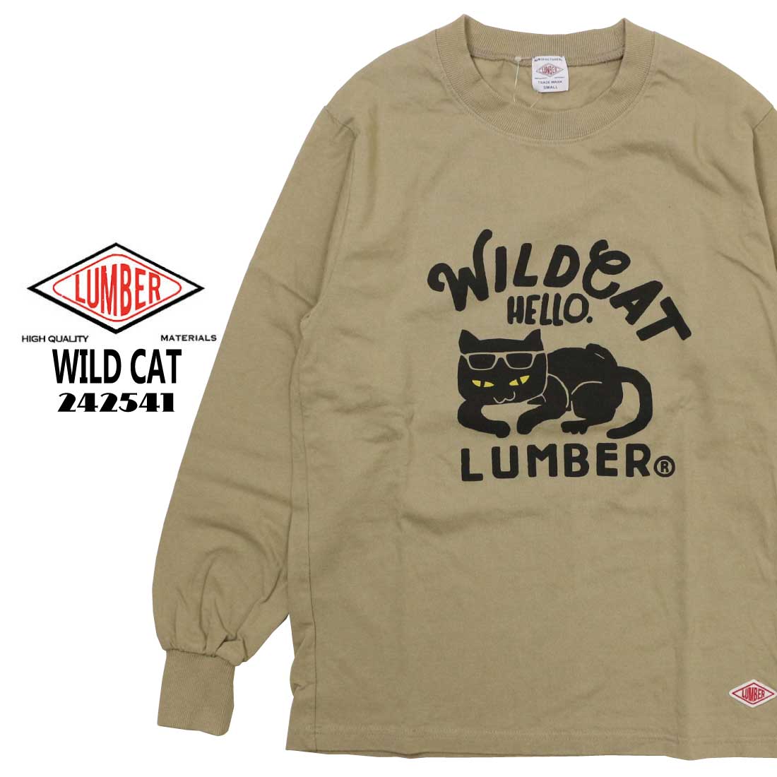 LUMBER ランバー 長袖 Tシャツ カットソー 242541 WILD CAT