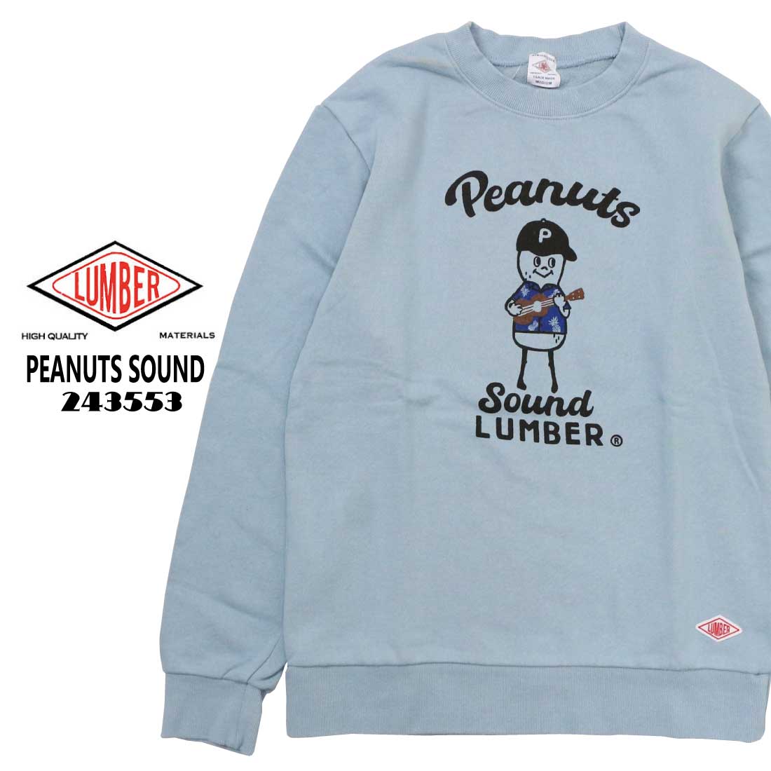 LUMBER ランバー 長袖 スウェット トレーナー 243553 PEANUTS