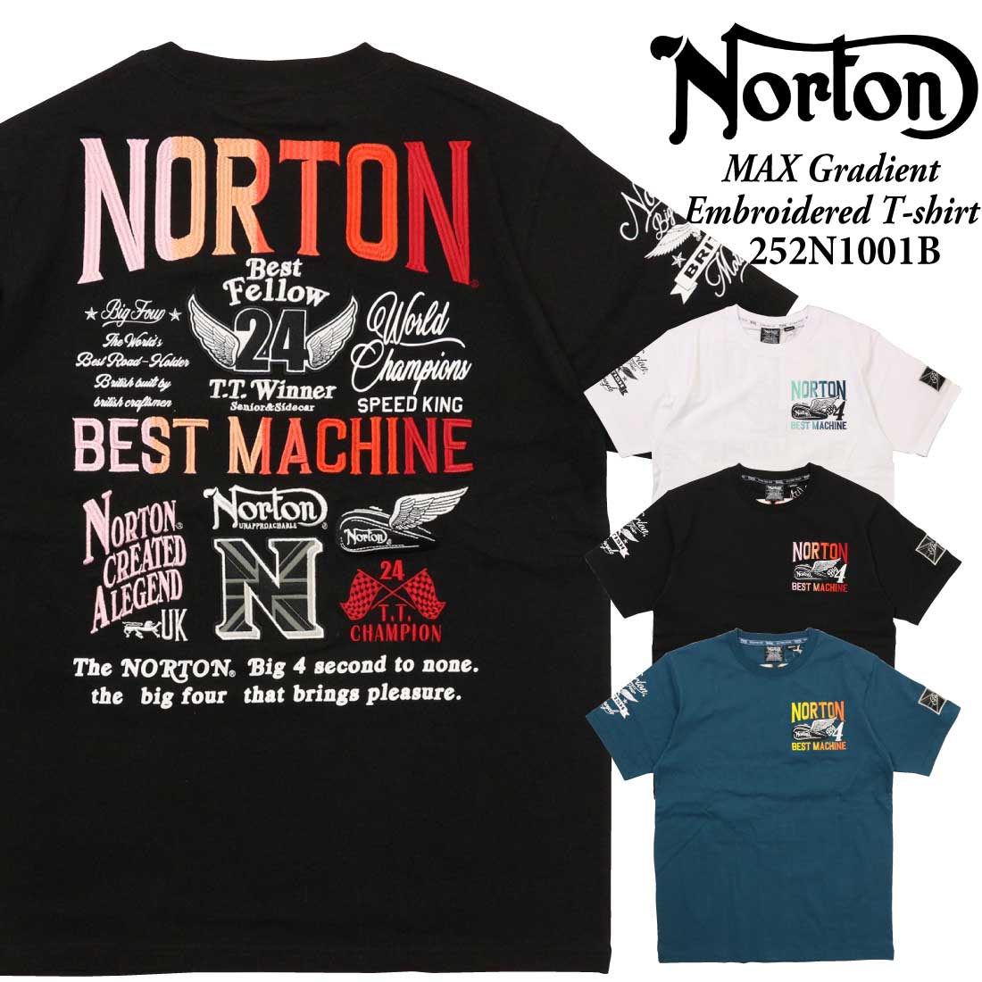 いしやん Norton 黒 4L 252N1003 Tシャツ 服 JF 楽天市場】Norton Tシャツ MAXジャガード VネックTEE 252N1003
