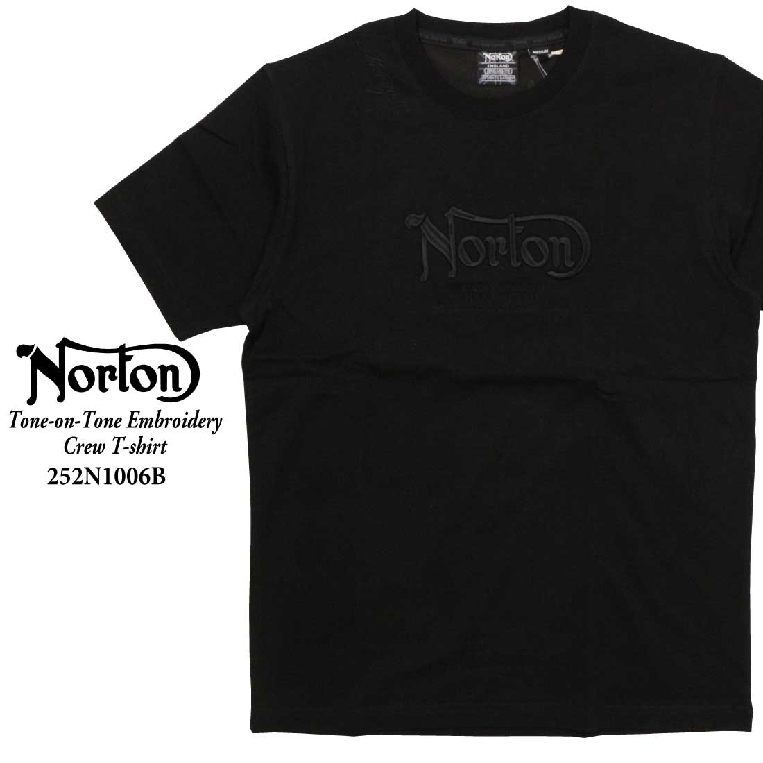 ノートン メール便 発送 Norton 服 半袖 Tシャツ 252N1006B 同色