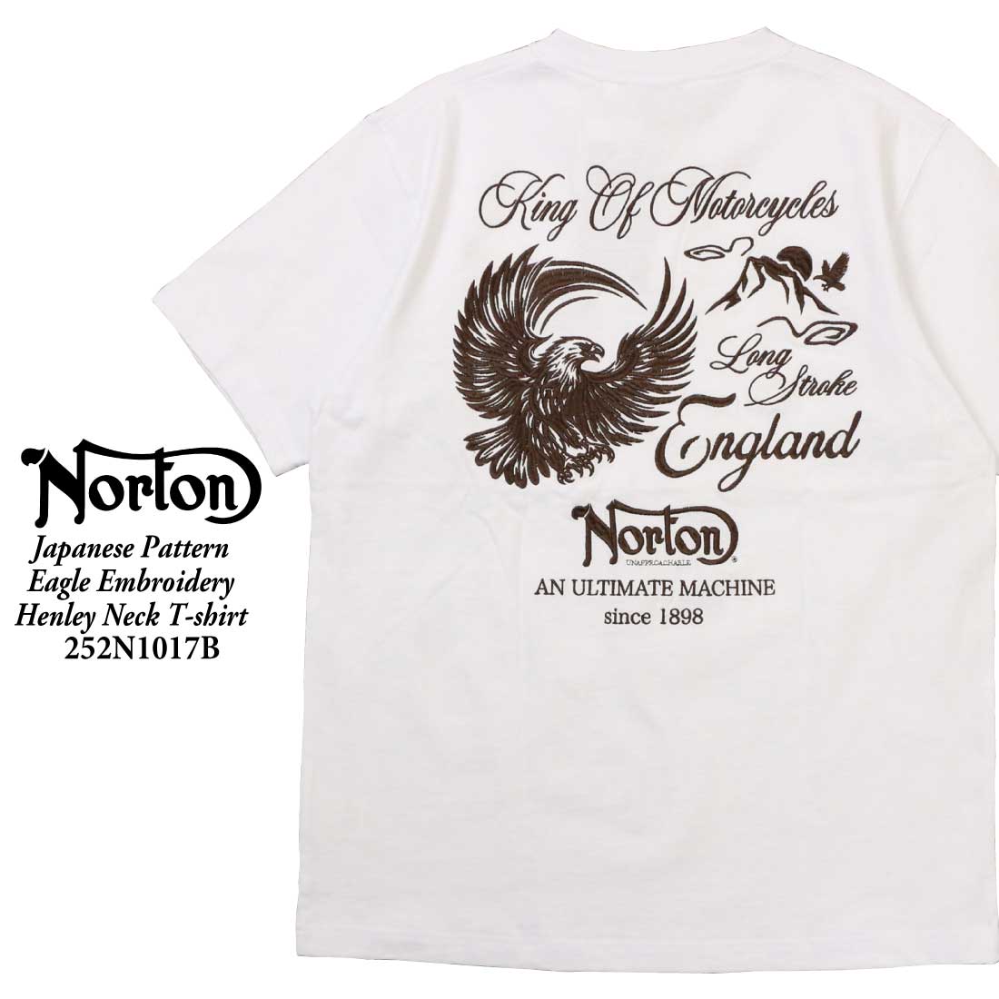ノートン Norton 服 半袖 Tシャツ 252N1017B 和柄 イーグル 鷲