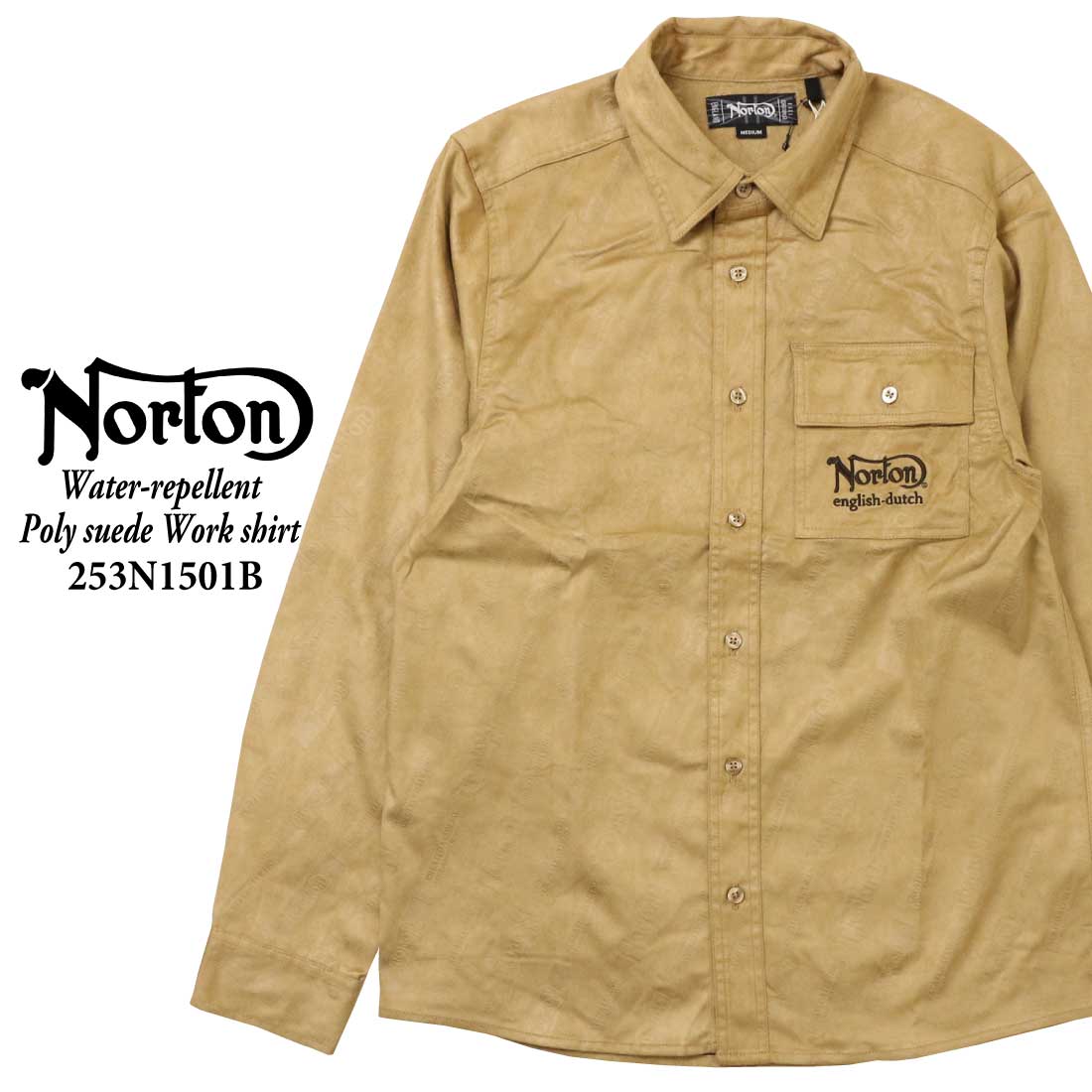 ノートン（NORTON） 服 長袖 シャツ 253N1501B 撥水 ポリスウェード