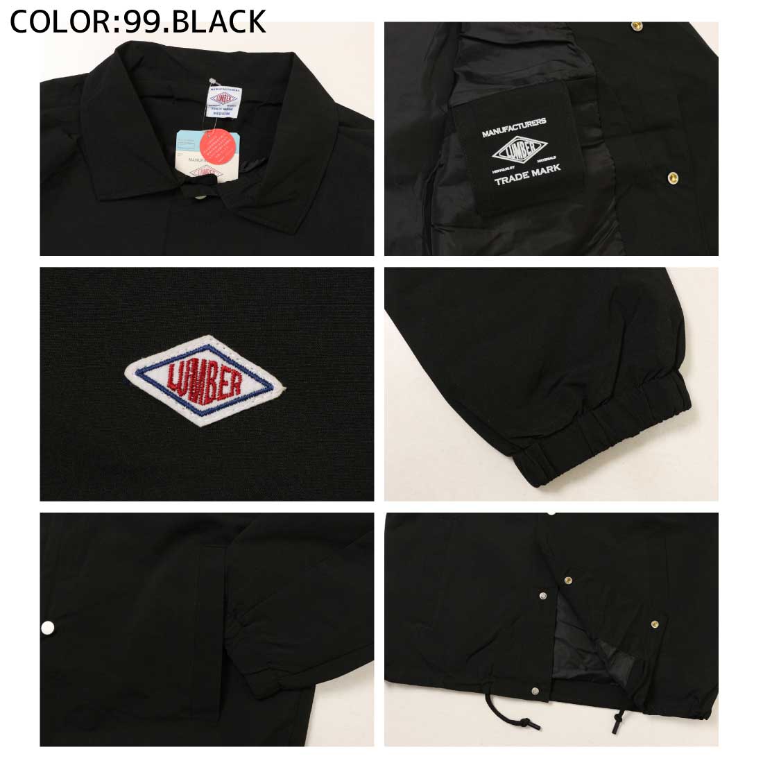 LUMBER ランバー アウター コーチジャケット 254638 ボックス型 バック