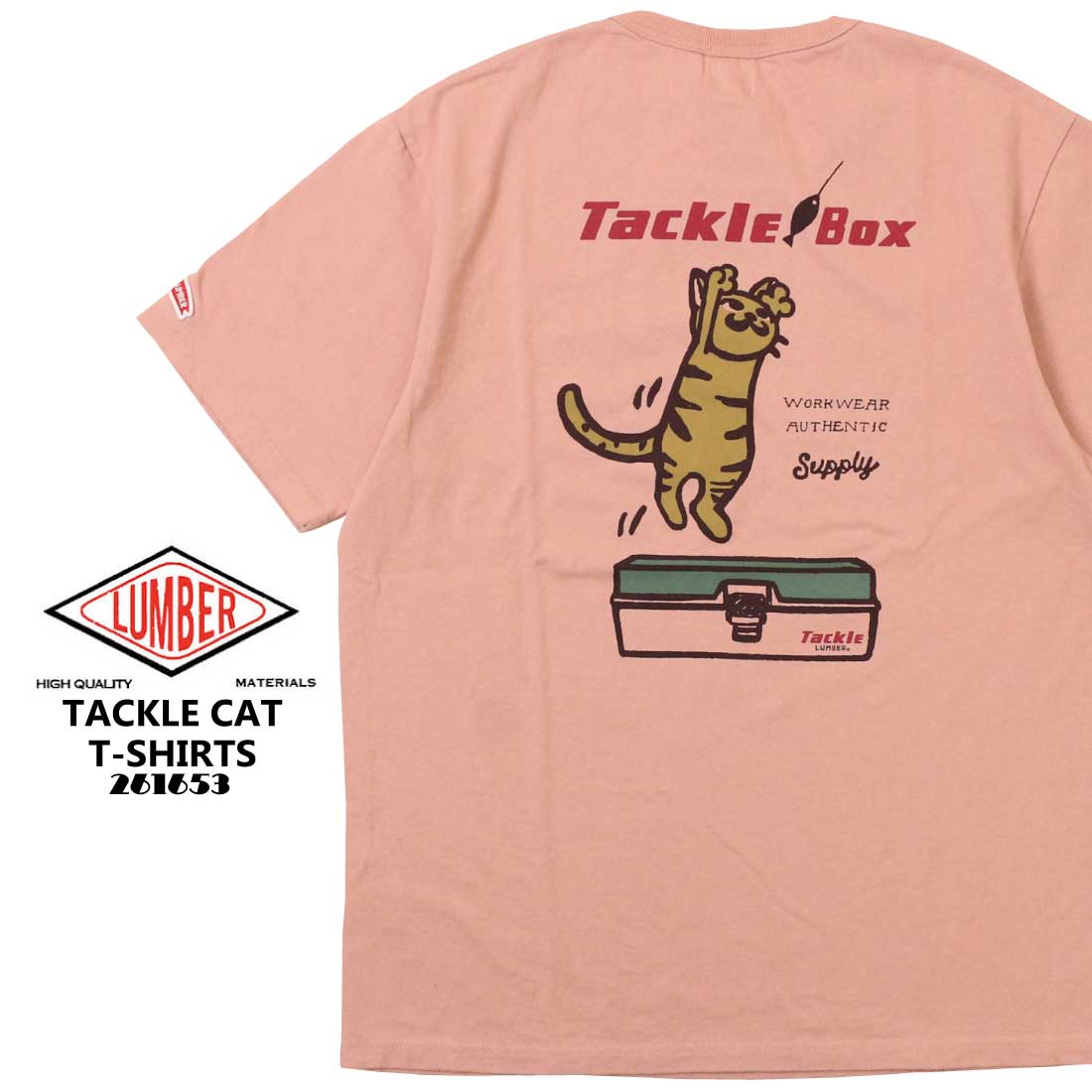 メール便 発送 LUMBER ランバー 半袖 Tシャツ TACKLE CAT T-SHIRTS