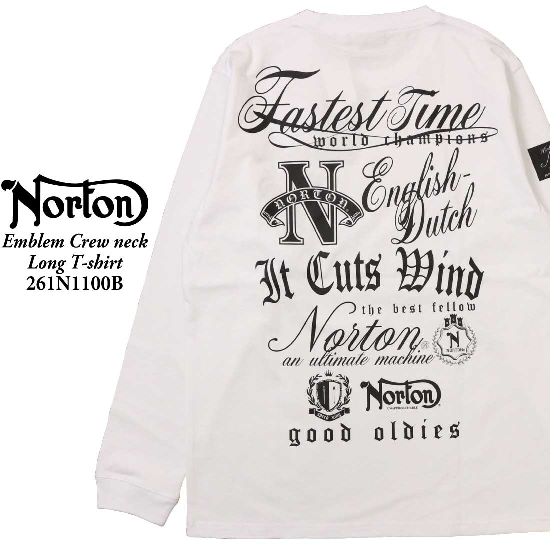 ノートン（NORTON） 服 長袖 Tシャツ カットソー 261n1100B エンブレム 