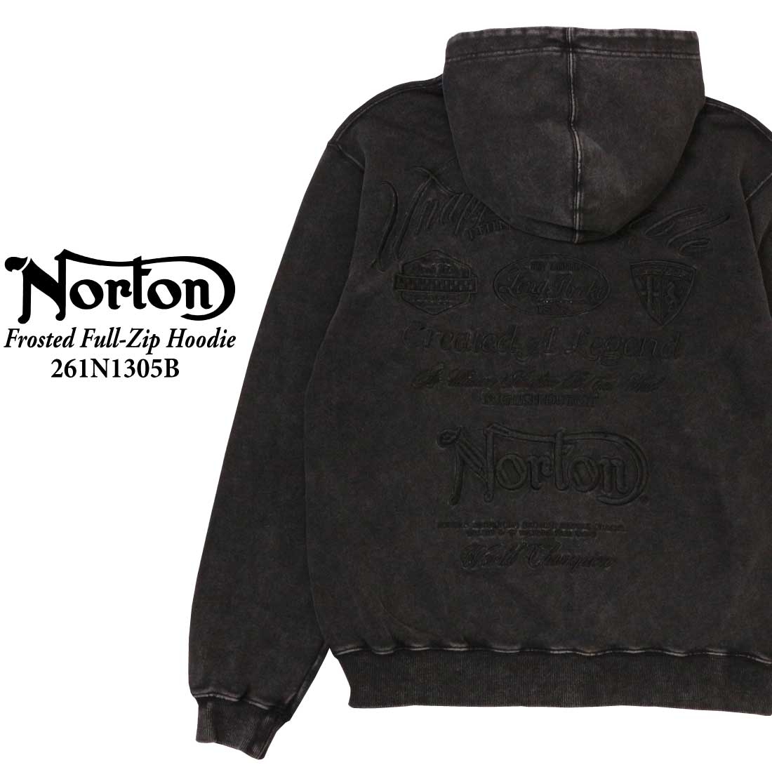 ノートン（NORTON） 服 長袖 パーカー 261n1305B ロゴ フロスト加工 