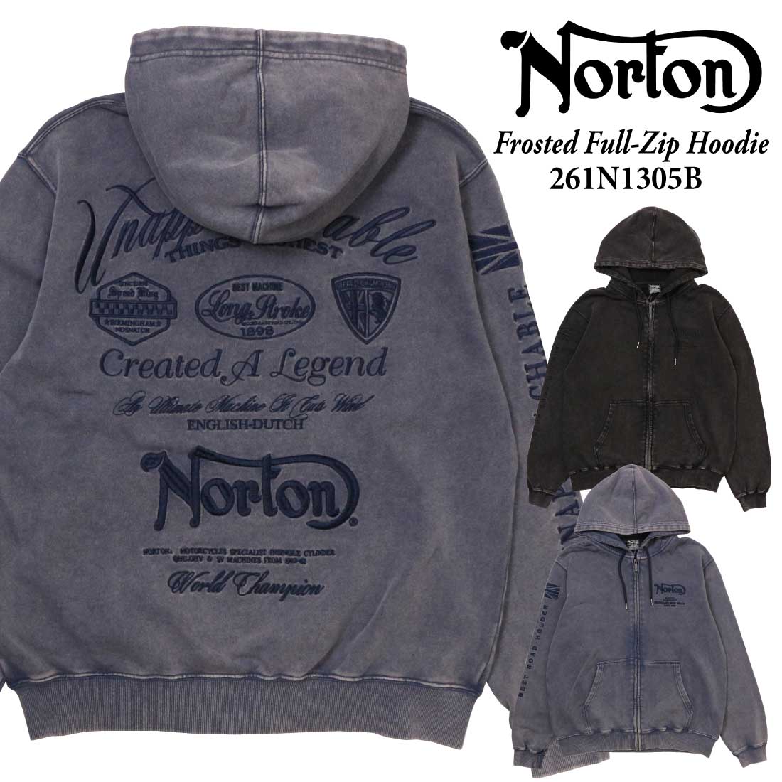 ノートン（NORTON） 服 長袖 パーカー 261n1305B ロゴ フロスト加工