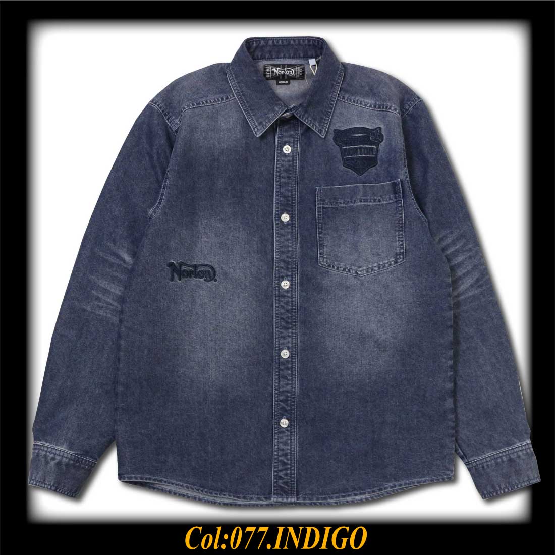 ノートン（NORTON） 服 長袖 シャツ 261n1500B フロント エンブレム 