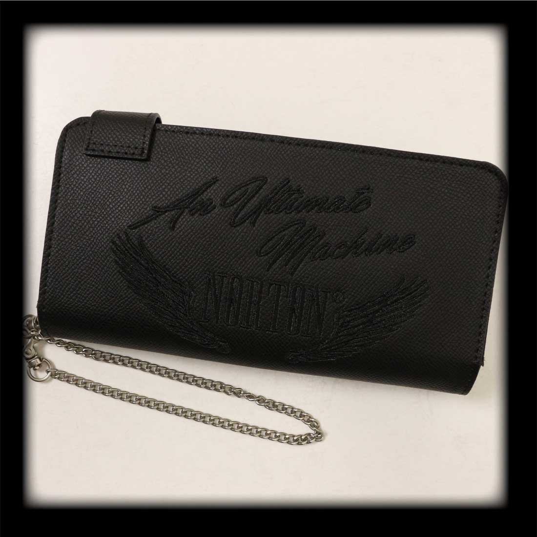 ノートン（NORTON） 服 財布 本革 同色 刺繍 バイカーズ ウォレット