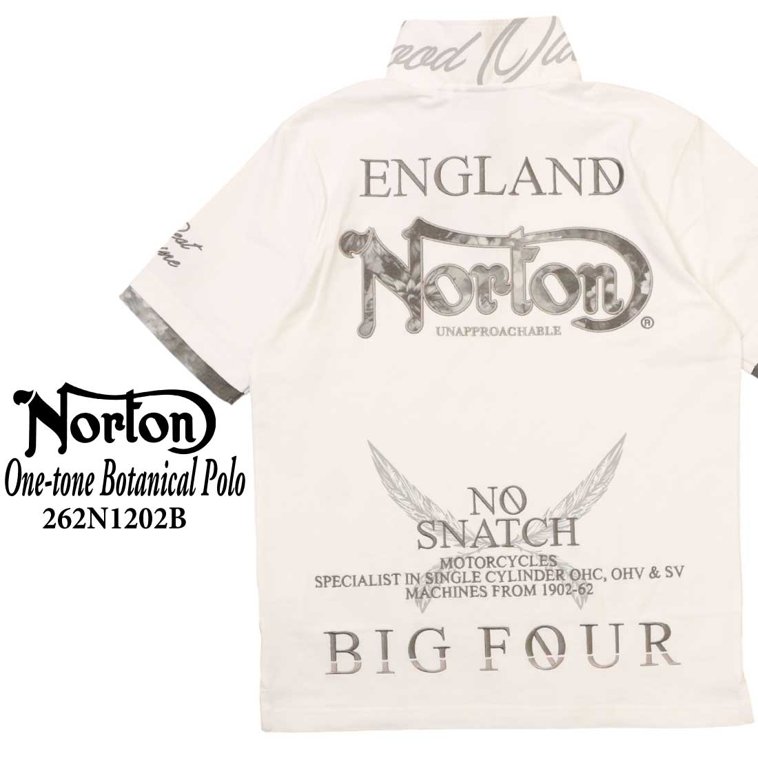 ノートン（NORTON） 服 半袖 ポロシャツ 262N1202B ワントーン 
