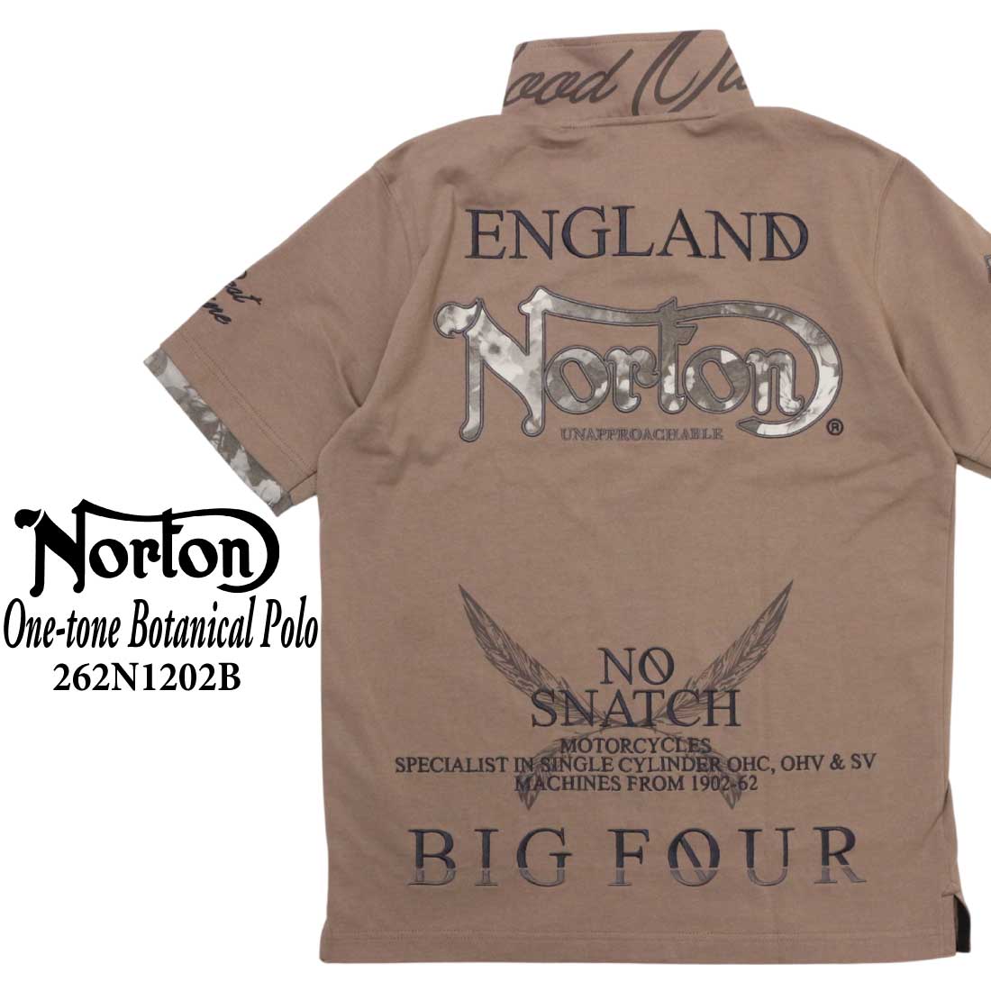 ノートン（NORTON） 服 半袖 ポロシャツ 262N1202B ワントーン