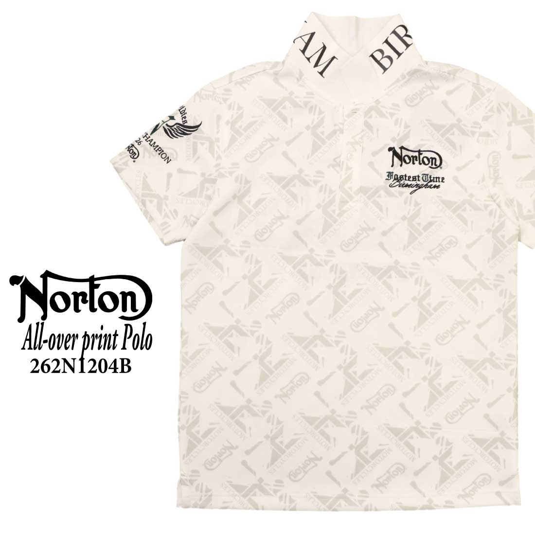 ノートン（NORTON） 服 半袖 ポロシャツ 262N1204B カラーポイント総柄
