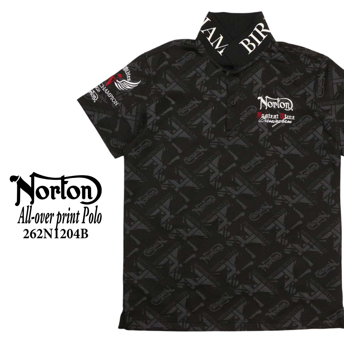 ノートン（NORTON） 服 半袖 ポロシャツ 262N1204B カラーポイント総柄