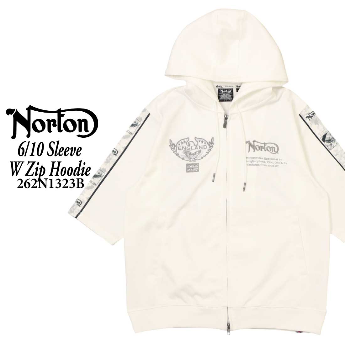 ノートン（NORTON） 服 6分袖 パーカー 262N1323B 6分袖 イーグルカモ 