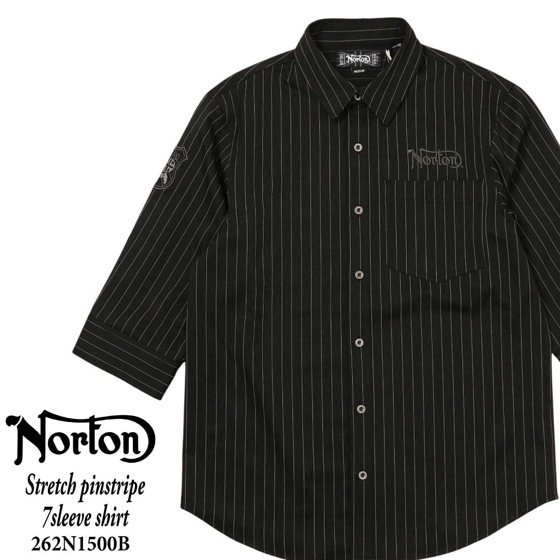 ノートン（NORTON） 服 7分袖 シャツ 262N1500B ストレッチ ピン