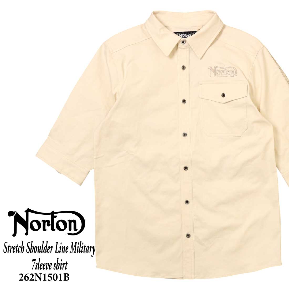 ノートン（NORTON） 服 7分袖 シャツ 262N1501B ストレッチ ショルダー