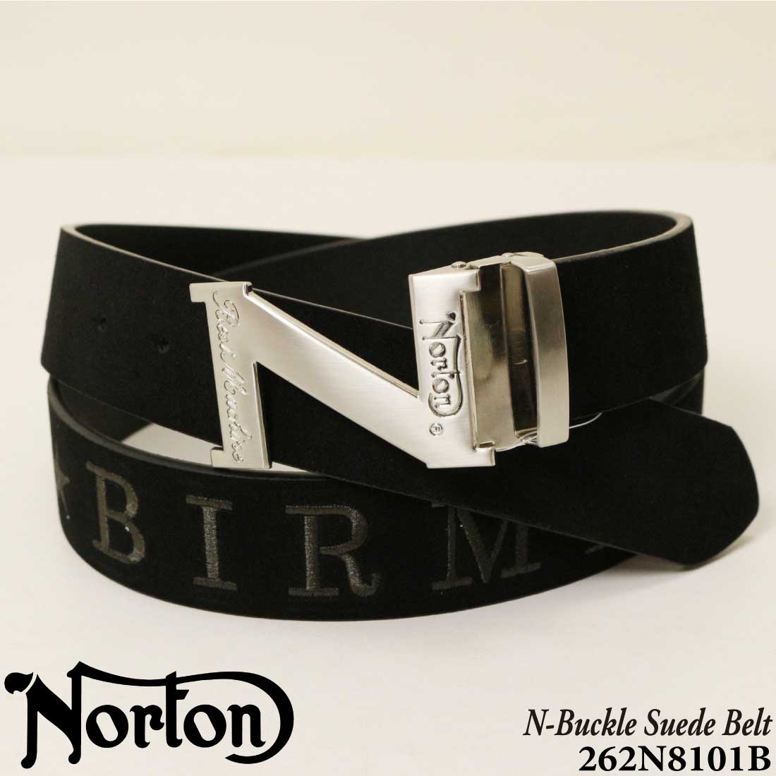 ノートン（NORTON） 服 ベルト 262N8101B Nバックル スウェードベルト