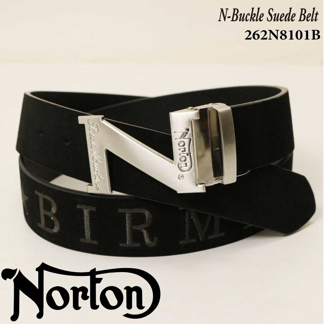 ノートン（NORTON） 服 ベルト 262N8101B Nバックル スウェードベルト