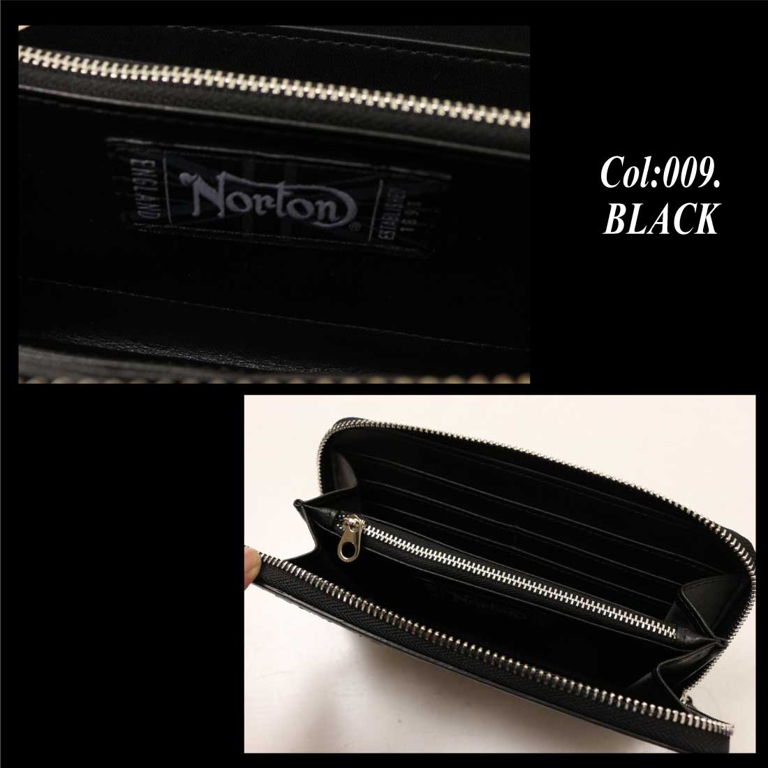 ノートン（NORTON） 服 財布 長財布 レザー編み ロング ウォレット