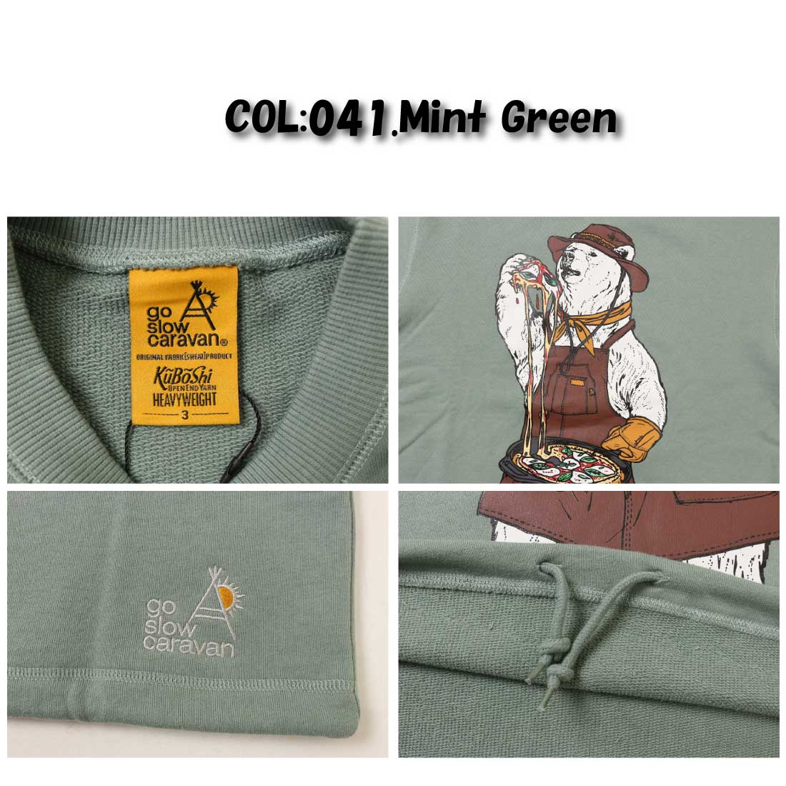 go slow caravan ゴースローキャラバン 長袖 トレーナー 352606 空紡糸