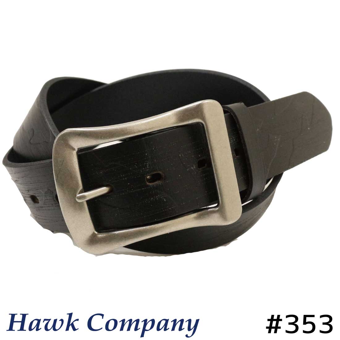 ホークカンパニー Hawk Company 353 ベルト 本革 迷彩柄 型押し やすり加工 レザー...